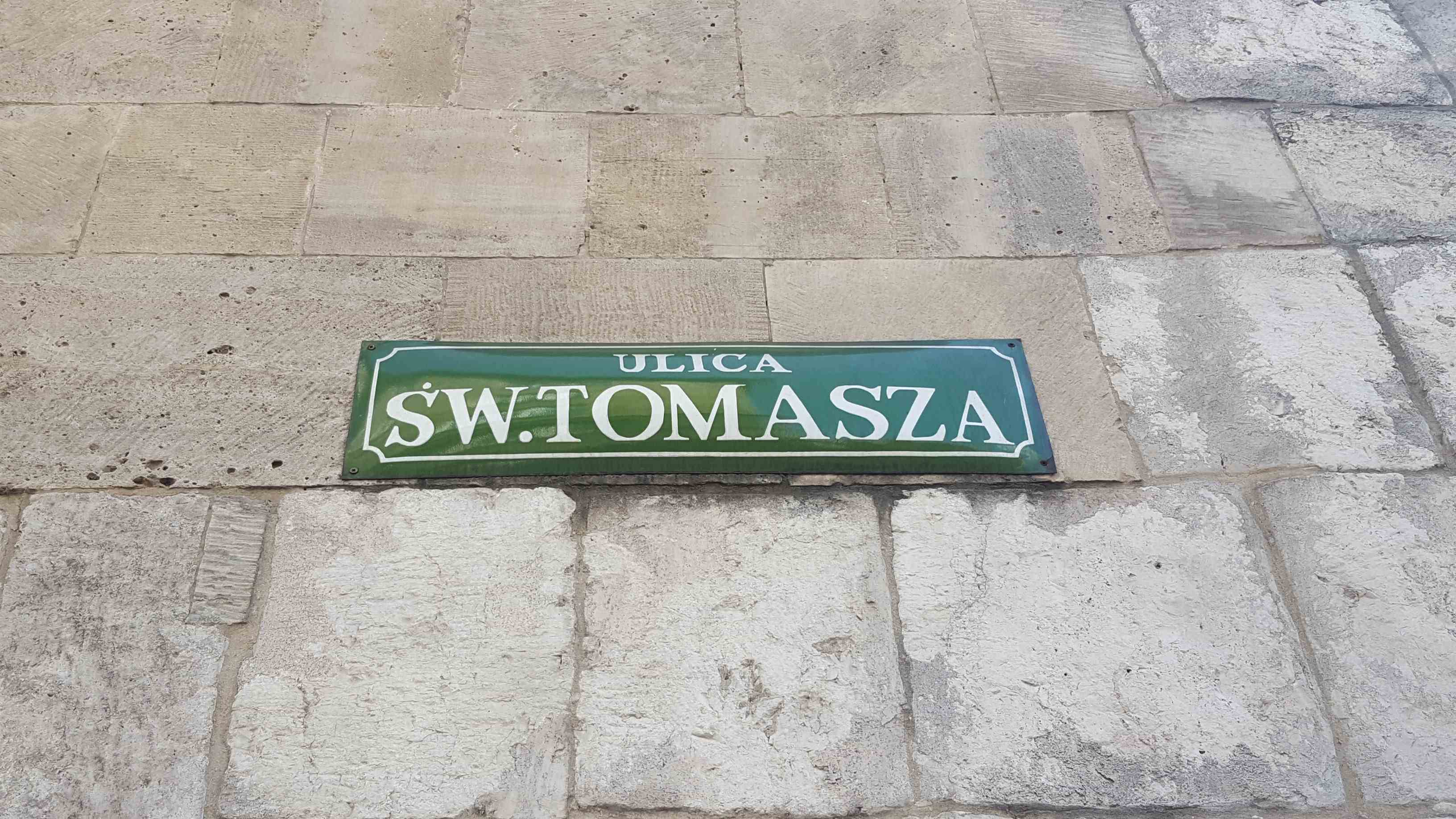 Tomasza 25 - street sign